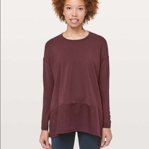 Lululemon Ease of Mind longsleeve in Eggplant